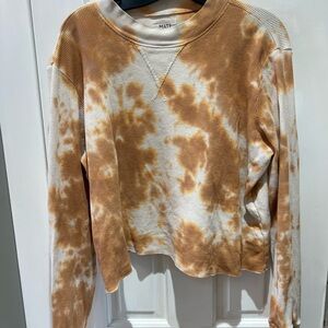 Mate the label organic cotton ginger waffle shirt long sleeve crop neck